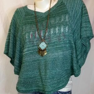 Studio Y shimmer knit flowing sweater top